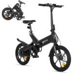 Bicicleta eléctrica DYU A16 Magnesio 250W 36V 55km autonomía plegable IP54 16” negra