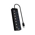 Hub USB Ewent EW1144 3 ports USB 2.0/1 port USB 3.2 Gris Hub USB Ewent EW1144 3 ports USB 2.0/1 port USB 3.2 Gris