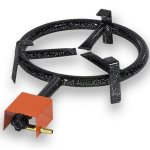 Paellero Vitrokitchen QP301B 6500W 30cm Gás Butano/Propano 1 Anel 3 Pés Preto/Laranja