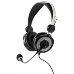 Casque Vivanco filaire avec micro, design rétro, connectivité analogique, usage PC, noir et argent
