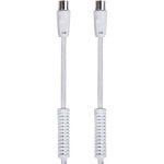Cable de antena DCU 303015 Blanco 1,5 m con filtros macho/hembra
