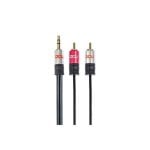 Cabo de Áudio DCU 30701230 Jack 3.5mm para 2 RCA 2m Ouro