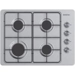 Piano cottura a gas Infiniton GAS43BXAL a 4 fuochi in acciaio inox, profondità 43 cm, comandi laterali