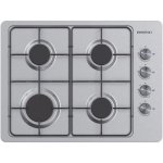 Placa de gás Infiniton GAS43BXAL 4 fogos inox 43cm profundidade controlos laterais
