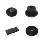 Filtro Carbonio Teka 61801345 D9C Nero per Cappa Aspirante Filtro Carbonio