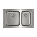 Évier Teka Classic 2C 80 Acier Inoxydable 2 Bacs Insonorisé 860x500x190 mm
