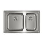 Teka Fregadero Incaissé Classic 2C 80 Acier Inoxydable 2 Cubetas 80 cm
