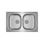 Teka Fregadero Universe 80 T-XP 2C Acier Inoxydable 2 Cubetas Encastré