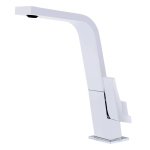 Robinet Teka IC 915 WHITE Blanc Metalique Haute Débit Anticalcaire