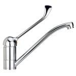 Robinet de Cuisine Teka MED 913 Chromé Ergonomique avec Poignée Unique et Bec Pivotant
