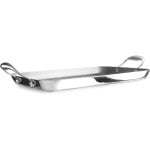 Grill Plancha IBILI Triply Natural 38x25cm Acero Inoxidable Inducción Sin Antiadherente