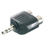 Cable de audio Vivanco 46047 3.5mm a 2x RCA Negro