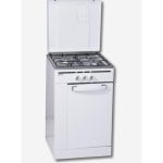 Cocina independiente Rommer CFS-3 FG 3 quemadores gas butano control giratorio blanca Cocina independiente Rommer CFS-3 FG 3 quemadores gas butano control giratorio blanca