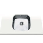 Fregadero Edesa FUJI BE 40x40 1C R-60 Acero Inoxidable Bajo Encimera Rectangular 1 Seno