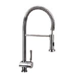 Grifo de cocina Teka MY1 monomando cerámico caño alto giratorio acero inoxidable