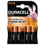 Batteria Duracell Plus AA Alcalina 1,5 V 4 Pezzi Nero Oro Batteria Duracell Plus AA Alcalina 1,5 V 4 Pezzi Nero Oro