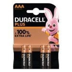 Batteria Duracell Plus AAA Alcalina 1,5V 4 Pezzi Nero Oro Batteria Monouso Batteria Duracell Plus AAA Alcalina 1,5V 4 Pezzi Nero Oro Batteria Monouso