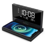 Despertador Digital DCU Advance Tecnologic 37300830 com Carregamento Wireless 15W e Luz LED Multicolor