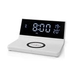 Digitaler Wecker Nedis WCACQ20WT Qi Wireless Schnellladen 15W Doppelte Alarmfunktion Digitaler Wecker Nedis WCACQ20WT Qi Wireless Schnellladen 15W Doppelte Alarmfunktion