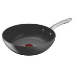 Wok Tefal Renew+ C42419 Keramik Aluminium 28cm Grau Antihaft 3,67L