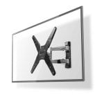 Support mural Premium-Line Nedis TVWM5530BK Aluminium léger inclinable/rotatif/giratoire