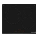 Placa de Indução Bosch Serie 6 PIJ631HC1E 3 Zonas Controlo Touch Integrado Preto Placa de Indução Bosch Serie 6 PIJ631HC1E 3 Zonas Controlo Touch Integrado Preto