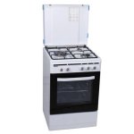 Cocina Independiente ROMMER ECH 352 FG Negro/Blanco 3 Zonas Gas Butano Horno Eléctrico 47L