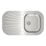 Teka Stylo 1C 1E Lavabo sur-encimera Rectangulaire Acier inoxydable 485mm x 830mm x 170mm