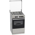 Cocina independiente Rommer VC-4 INOX 4 zonas gas acero inoxidable horno 60L