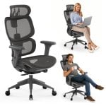 Silla de Oficina SENSE7 Nobu Soporte Lumbar Innovador Reposabrazos 3D Malla Transpirable Dark Gray Silla de Oficina SENSE7 Nobu Soporte Lumbar Innovador Reposabrazos 3D Malla Transpirable Dark Gray