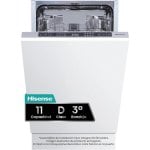 Lavavajillas Hisense HV543D10 Integrable 45cm 11 servicios Inverter Blanco D Lavavajillas Hisense HV543D10 Integrable 45cm 11 servicios Inverter Blanco D