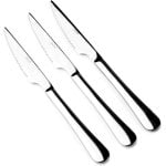 Ensemble de 3 couteaux à steak Ibili en acier inoxydable 2CR13, 22 cm, manche ergonomique Ensemble de 3 couteaux à steak Ibili en acier inoxydable 2CR13, 22 cm, manche ergonomique