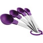 Cuchara de medición Ibili Set 4 uds Nailon + Inox Longitud 14cm Color Morado Cuchara de medición Ibili Set 4 uds Nailon + Inox Longitud 14cm Color Morado