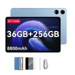 Blackview Mega 3 12GB/256GB, MTK G100, 2.5K 12,1 polegadas maior, 4G Android 15 8800 mAh, Azul