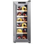 Enfriador de vino Cecotec 1270 termoeléctrico 12 botellas control táctil acero