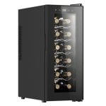 Enfriador de vino Cecotec 1250 termoeléctrico 12 botellas 65W negro LED