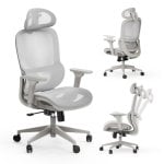 Silla ergonómica SENSE7 Neyo malla transpirable respaldo 140° reposabrazos 3D 140kg negra