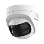 Câmara de segurança exterior Hikvision DS-2CD1383G2P-LIUF/SL 8MP panorâmica 2mm PoE IP67 com áudio