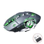 Mouse Gaming Inalámbrico RGB 2.4G Recargable 2400DPI Clic Silencioso Ergonómico Mouse Gaming Inalámbrico RGB 2.4G Recargable 2400DPI Clic Silencioso Ergonómico