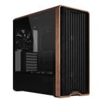 PC Gehäuse Lian Li Lancool LAN217X Midi Tower Stahl Glas Holz Schwarz Braun