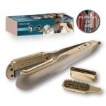 Plancha de pelo AirLisse 2in1 ForceDry Champagne Pro motor brushless 4 temperaturas plasma cerámica queratina