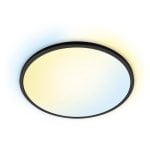 Luz de Teto Inteligente WiZ Superslim 32W LED Wi-Fi/Bluetooth Preto Regulável