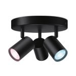 Foco Inteligente WiZ IMAGEO 3 LED regulável 2200K-6500K 345lm preto metal