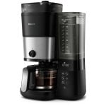 Cafetera de filtro Philips HD7900 1,25L 10 tazas con molinillo integrado LED Black Silver