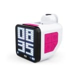 Despertador infantil proyector doble alarma LCD 3 melodías brillo regulable