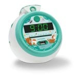 Radio despertador infantil digital proyector animales bosque 3 modos USB compacto