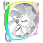 Ventilateur Montech RX140 PWM 14 cm Blanc avec LED RGB Ventilateur Montech RX140 PWM 14 cm Blanc avec LED RGB