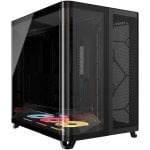 Caja Corsair AIR 5400 LX-R Link RGB triple cámara vidrio templado Negro