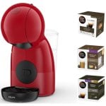 Krups Nescafé Dolce Gusto Piccolo XS Cafetera de Cápsulas Multibebida Roja + Cápsulas (3x16uds) Krups Nescafé Dolce Gusto Piccolo XS Cafetera de Cápsulas Multibebida Roja + Cápsulas (3x16uds)