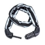 Candado cadena antirrobo con combinación de 5 dígitos, cable de acero recubierto de PVC para patinetes y bicicletas Candado cadena antirrobo con combinación de 5 dígitos, cable de acero recubierto de PVC para patinetes y bicicletas